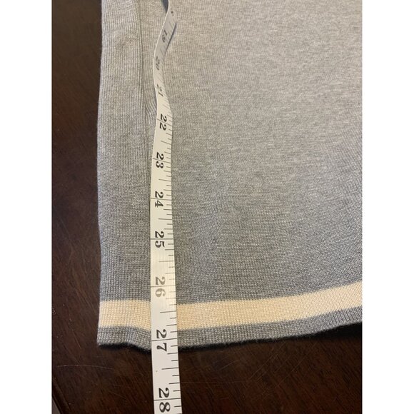 Wide Leg Knit XL Loungewear Casual Cream Gray Pants - Picture 7 of 8